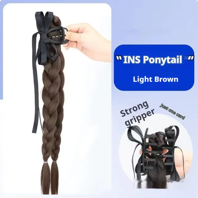 Fishbone Twist Braid Ribbon Ballet Wind Natural Sweet Grip Light Brown - Shop at LoveMi