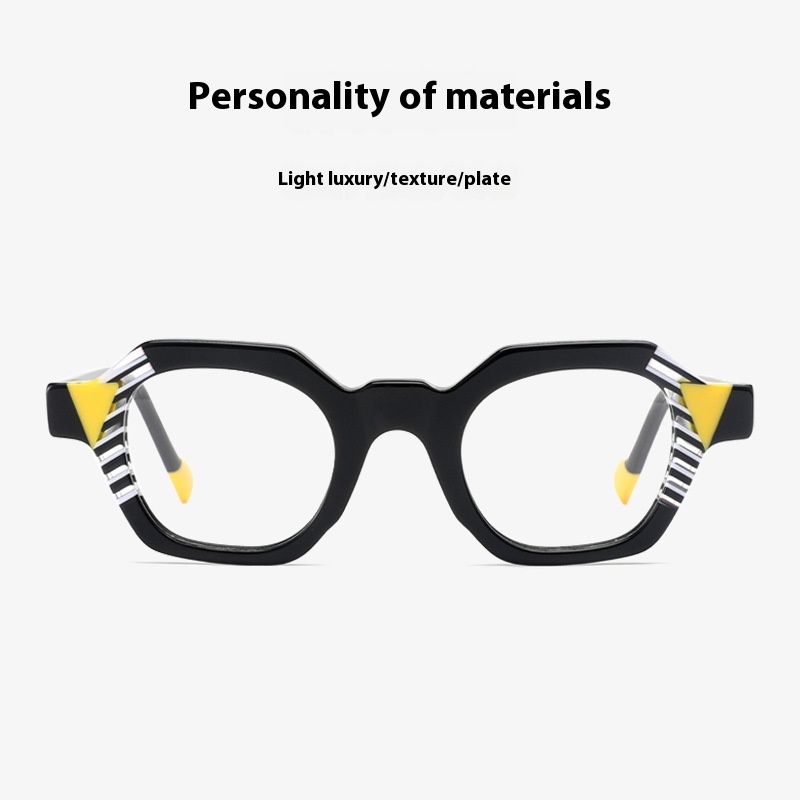 Optical Glasses Frame Multilateral Box Fashion Plain Glasses - Image 2
