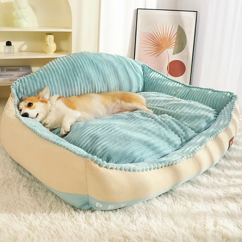 Winter Warm Four Seasons Universal Removable And Washable Lazy Sofa Dog Mat Cat Bed - Morandi Colour Matching Kennel