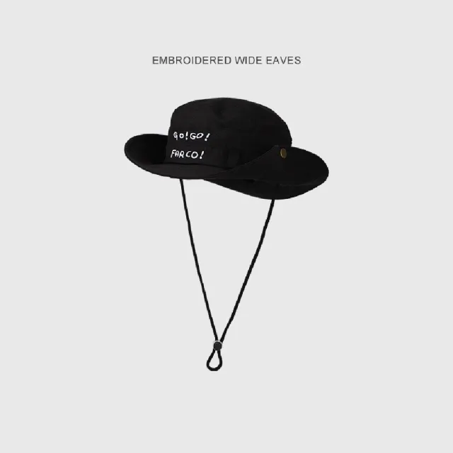 Summer Outdoor Fishing Sun proof Sun proof Hat Letter Female Black - Shop at LoveMi
