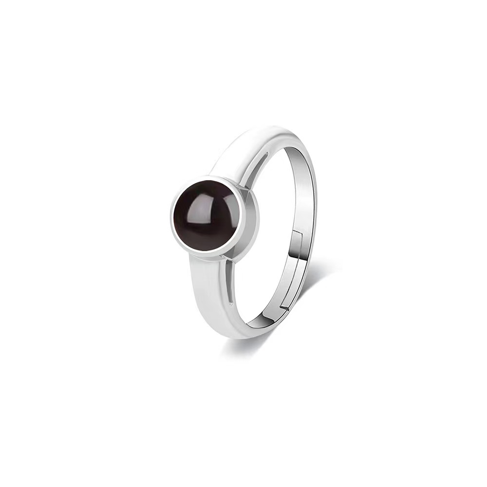 Sterling Silver S925 Open Projection Couple Ring I Love You Language Couple Rings Customization