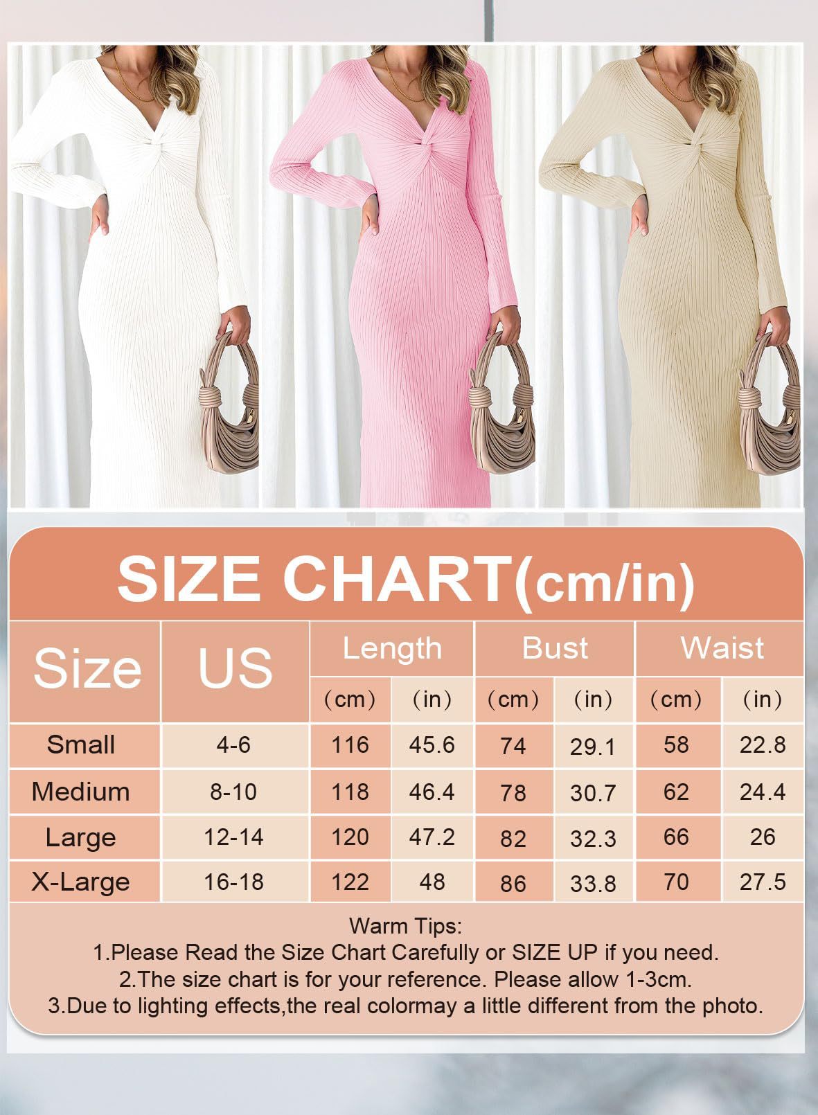 Slim V-neck Knitted Long Dress