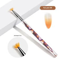 Crystal Acrylic Transparent Ribbon Nail Brush Suit - Ribbon Painted Nail Brush 06 - View 1