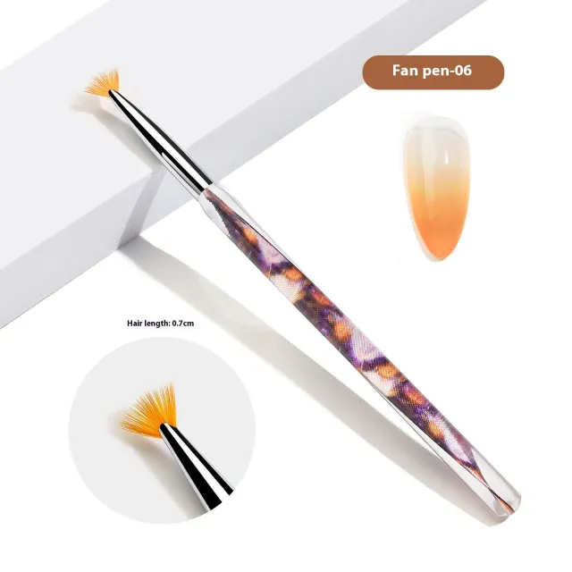 Crystal Acrylic Transparent Ribbon Nail Brush Suit Ribbon Painted Nail Brush 06 - Shop at LoveMi