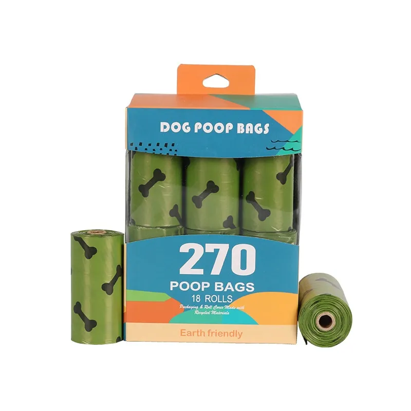 Degradable Dog Poop Bag For Pets - Army Green Printing Bone