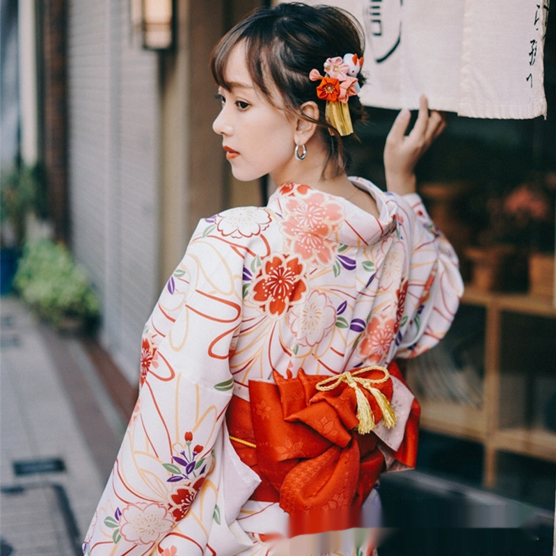 Japanese Style Kimono Women's Formal Wear Modified Pink Wear Japanese Style Bathrobe