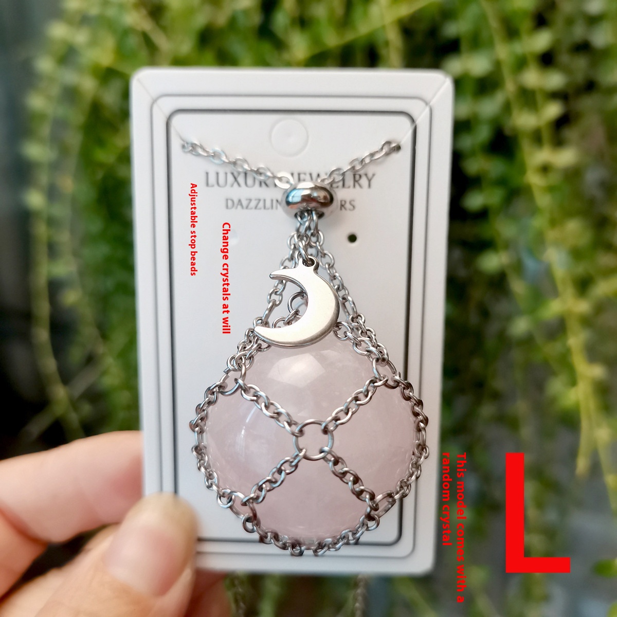 L Hanging Moon Steel Color