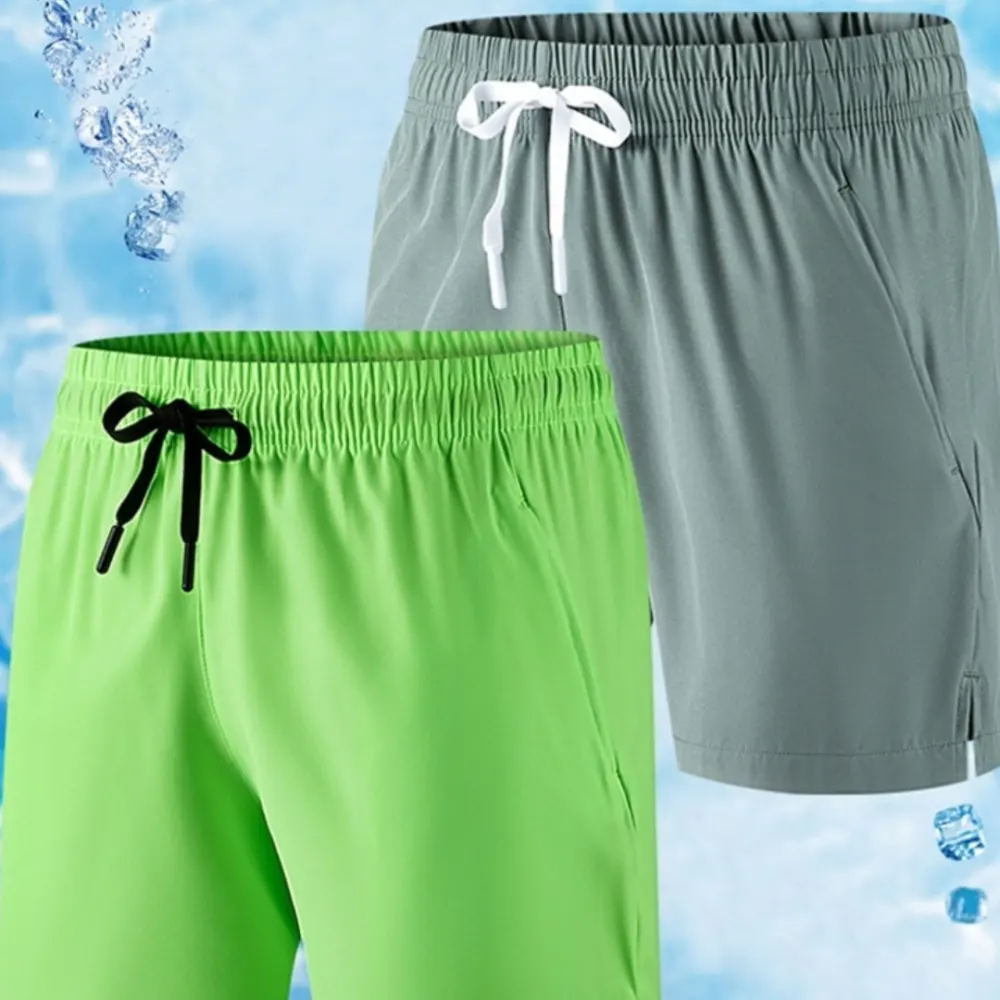 Men's Ice Silk Leisure Shorts Sports Plus Size Beach