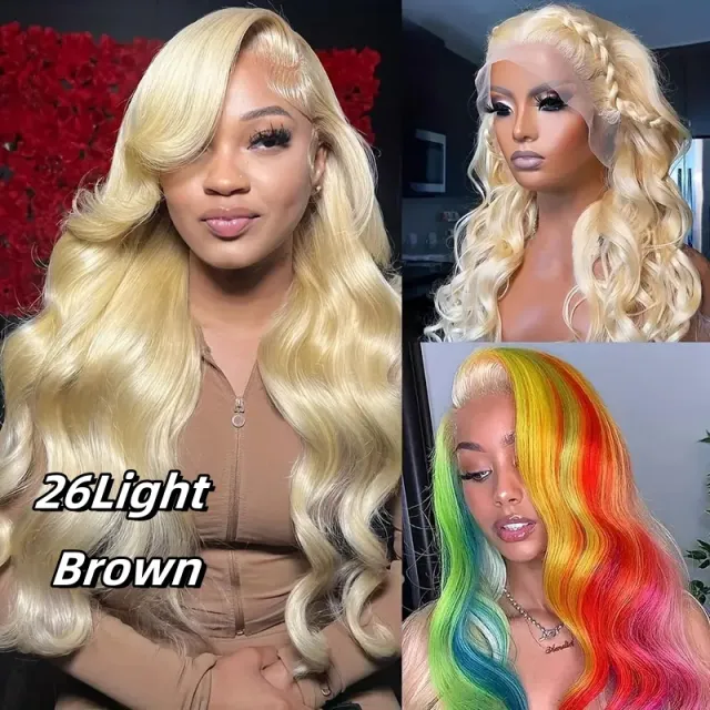 European And American Style Lace Full Head Synthetic Wig Light Brown - Shop at LoveMi