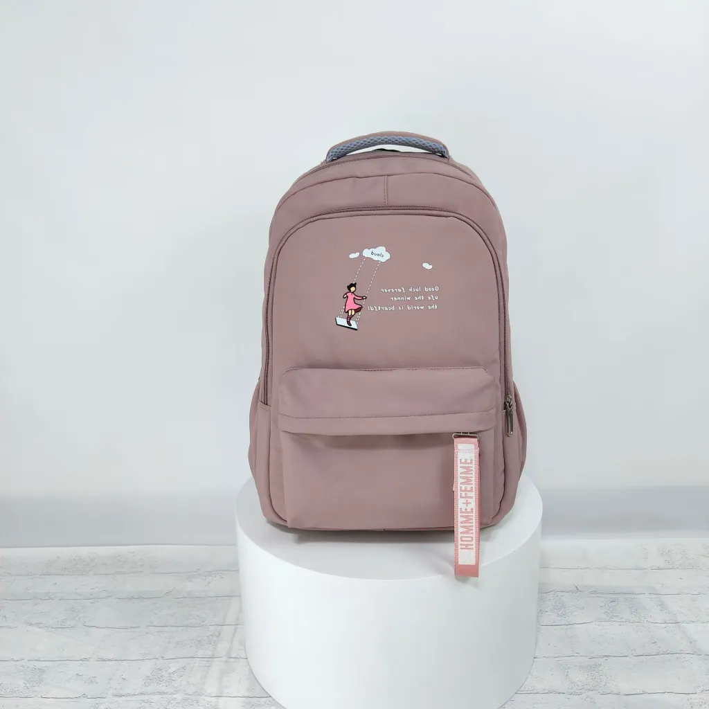 Schoolbag Fashion Casual Large Capacity Multi-functional Backpack - Pink