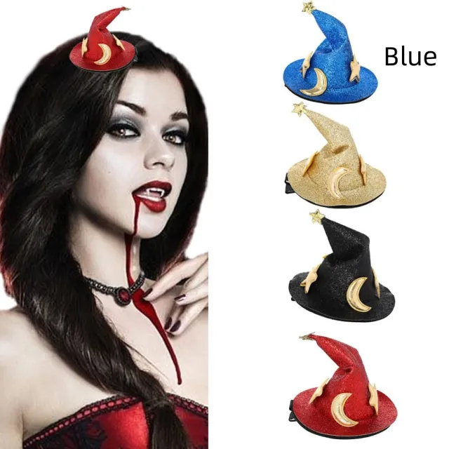 Halloween Ghost Festival Wizard's Hat Hairpin Headdress Blue - Shop at LoveMi