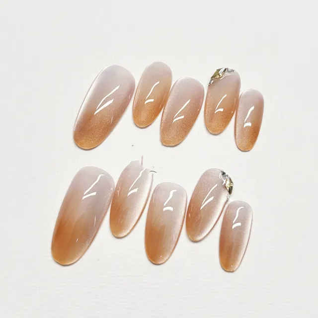 High end White Temperament Nail Sticker Medium Ellipse - Shop at LoveMi