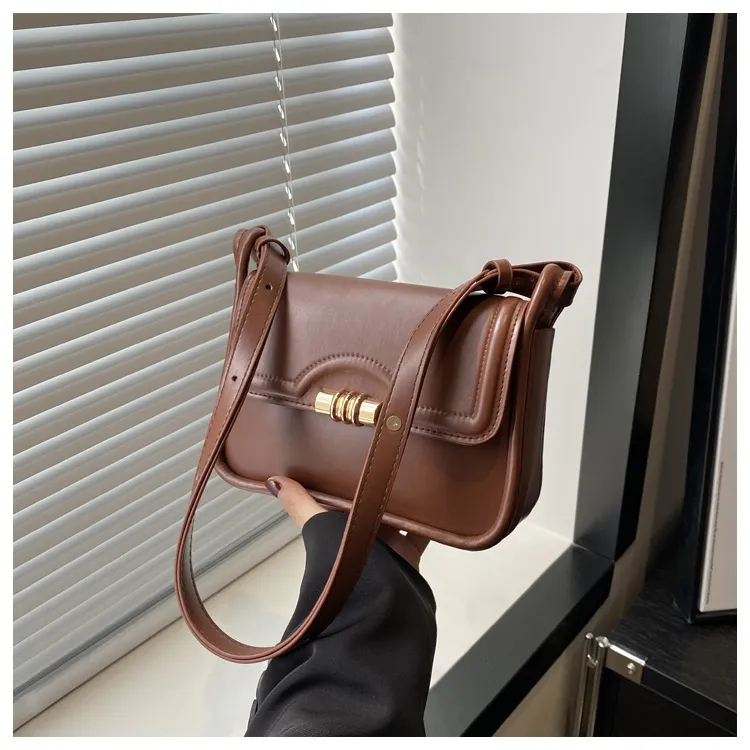 Women's Fashion All-match Casual Shoulder Messenger Bag - Coffee
