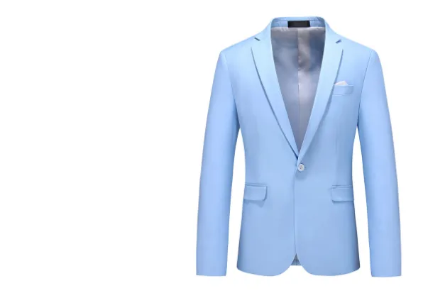 Men's Business Casual Single Western Shirt Sky Blue - Shop at LoveMi
