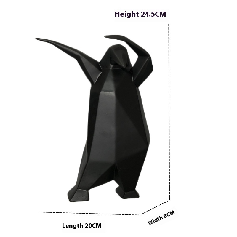 Penguin Black 20X8x24.5cm