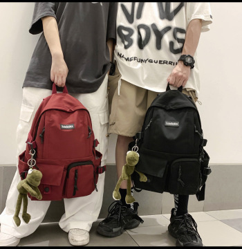 Simple Multi-pocket Backpack Students Anti-theft Junior High School College Schoolbag Casual Large Capacity Computer Bags