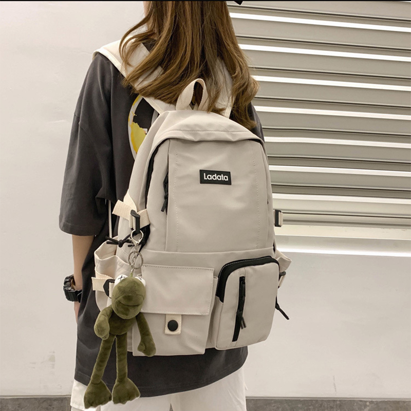 Простой рюкзак с несколькими карманами для студентов, противоугонная сумка для средней школы и колледжа, повседневные компьютерные сумки большой емкости