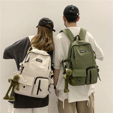 Simple Multi-pocket Backpack Students Anti-theft Junior High School College Schoolbag Casual Large Capacity Computer Bags