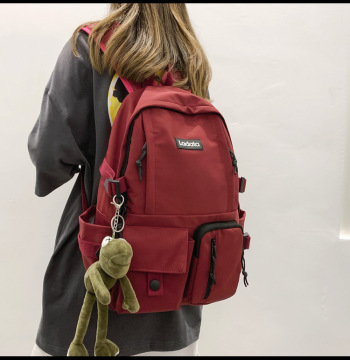 Simple Multi-pocket Backpack Students Anti-theft Junior High School College Schoolbag Casual Large Capacity Computer Bags
