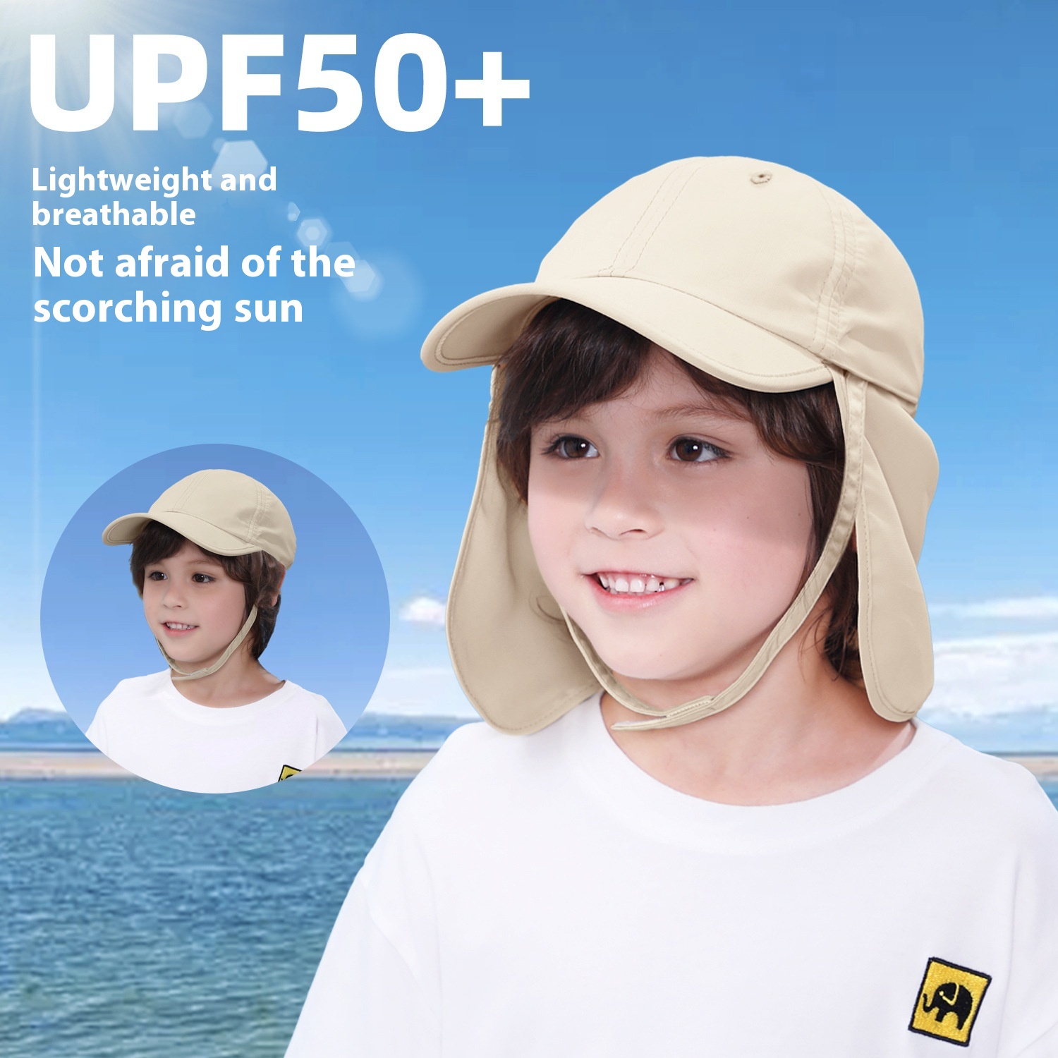 Children's Sun Hat UV Protection Sun Hat Summer Thin Big Brim
