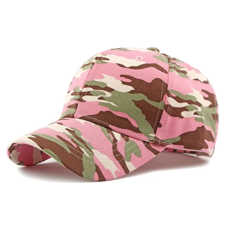 Camouflage Cotton Baseball Cap Outdoor Sun Protection Sports Hard Top Peak Cap - Beige Camouflage