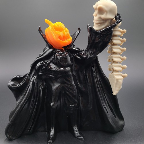 Pumpkin Head Skull Head Body