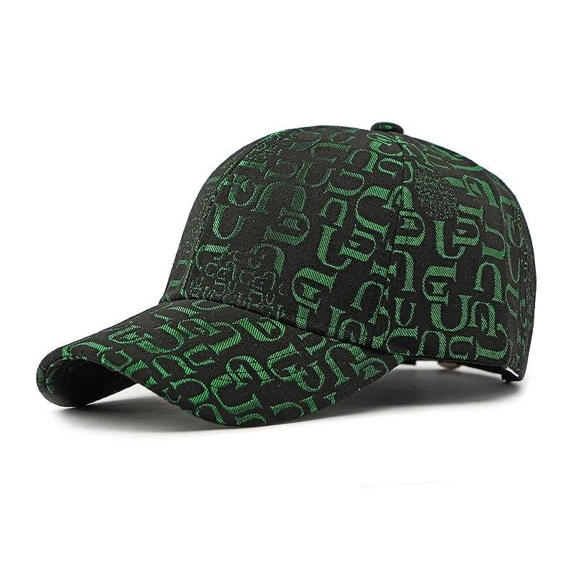 Casual Baseball Cap Outdoor Sun Protection Sun-poof Peaked Cap - Black And Green