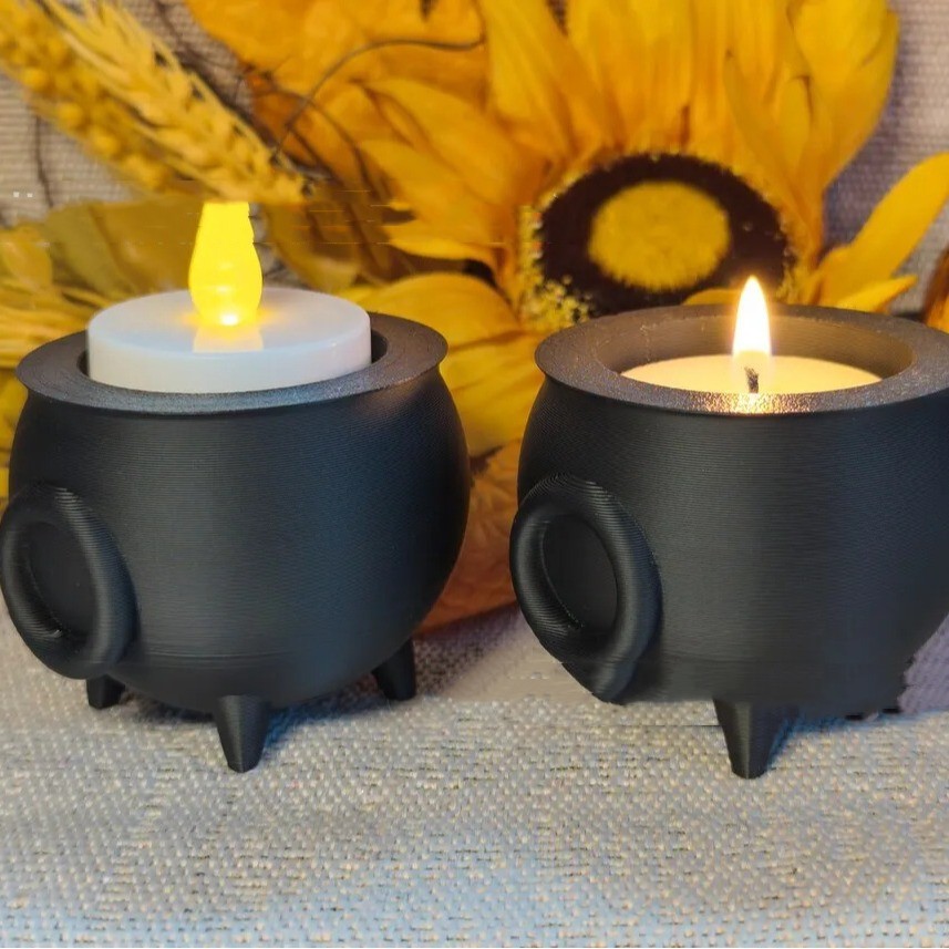 Witch Jar Candle Ornaments (Black Boiler-6.2x6.6x5cm)