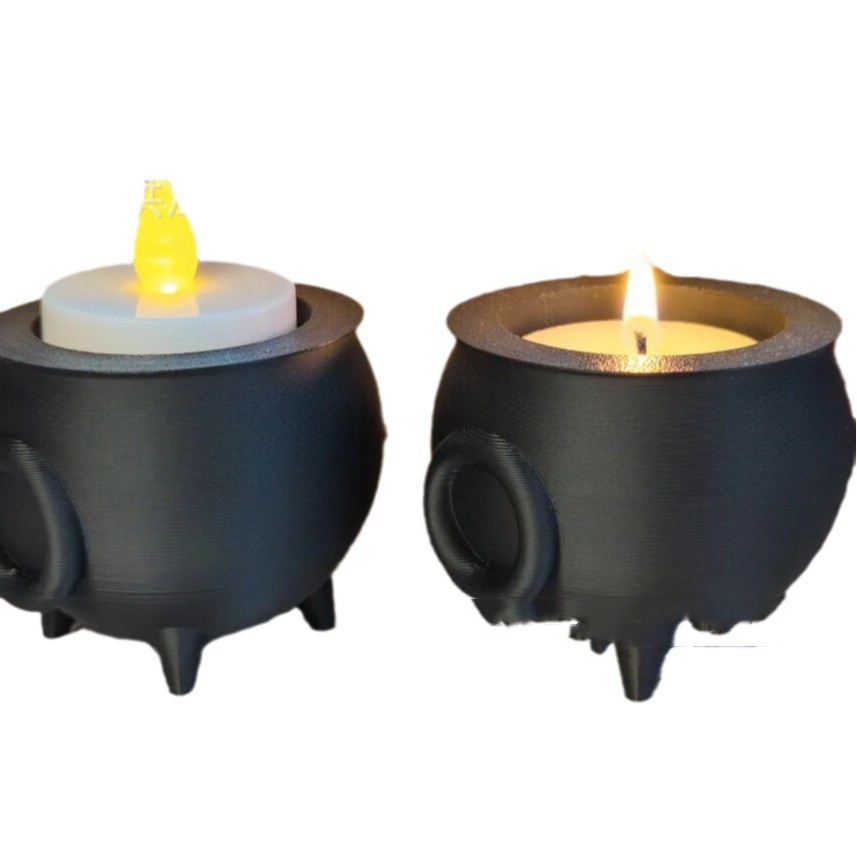 Witch Jar Candle Ornaments (Black Boiler-6.2x6.6x5cm)