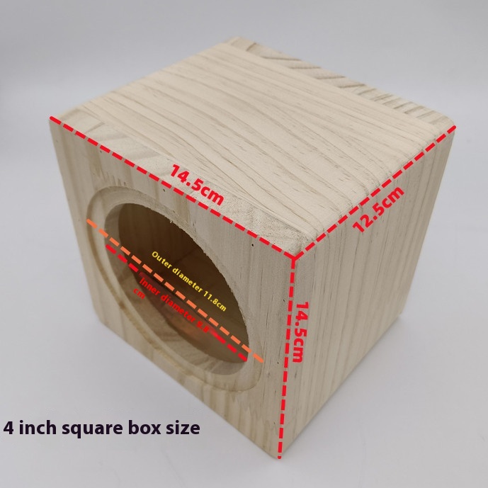 4inch solid wood box