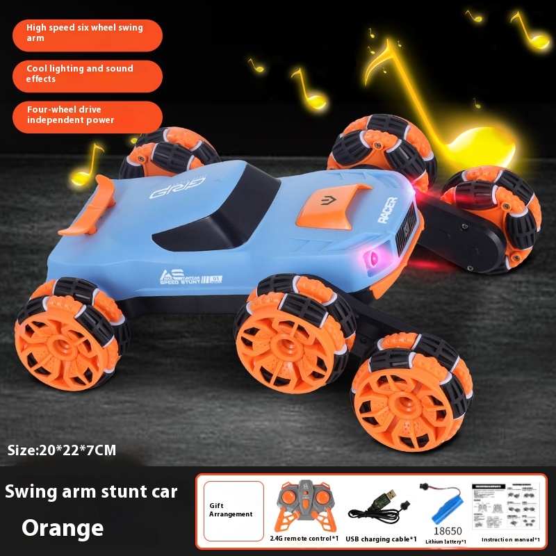 Six wheel stunt car Orange