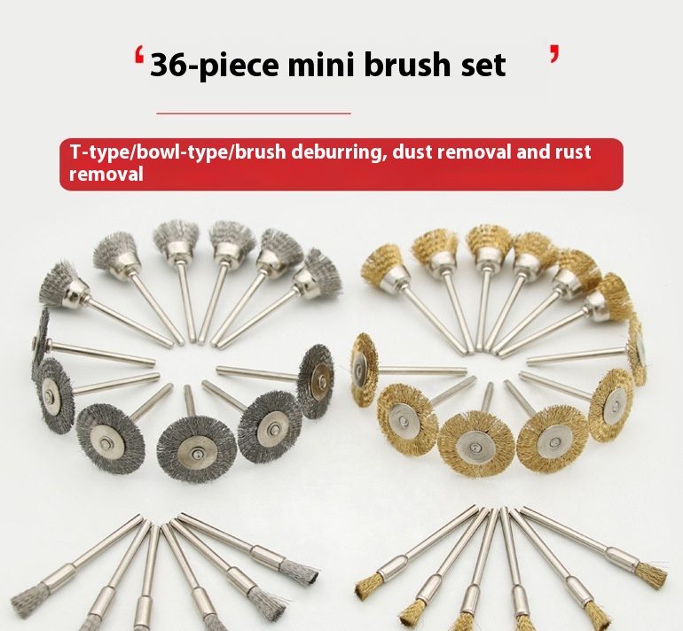 Title 1, 36-piece Copper Wire Brush Metal Rust Removal W...