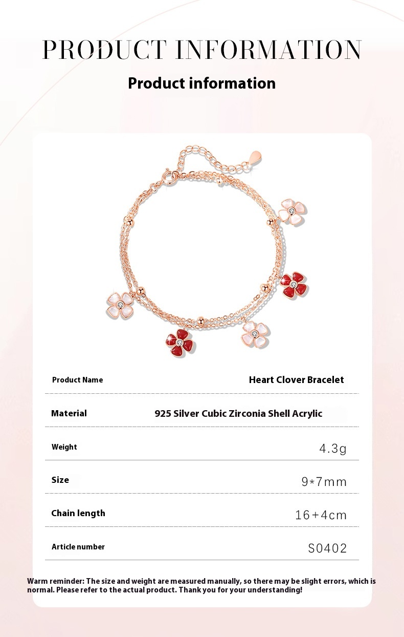 Women's Sterling Silver 925 Bracelet Special-interest Design