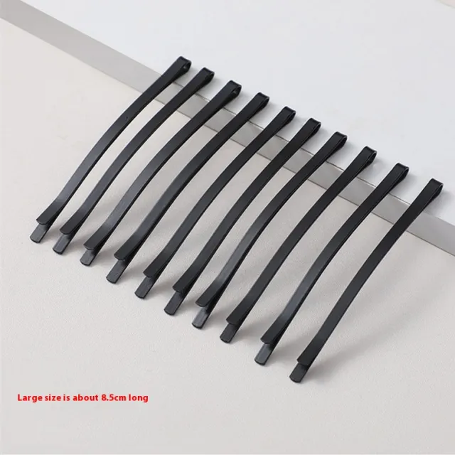 Female Minimalist Black Straight Hair Clip Large One Card12 Pcs - Shop at LoveMi