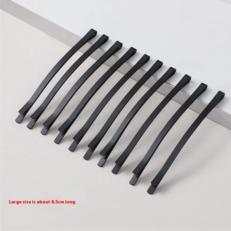 Female Minimalist Black Straight Hair Clip - Large One Card12 Pcs