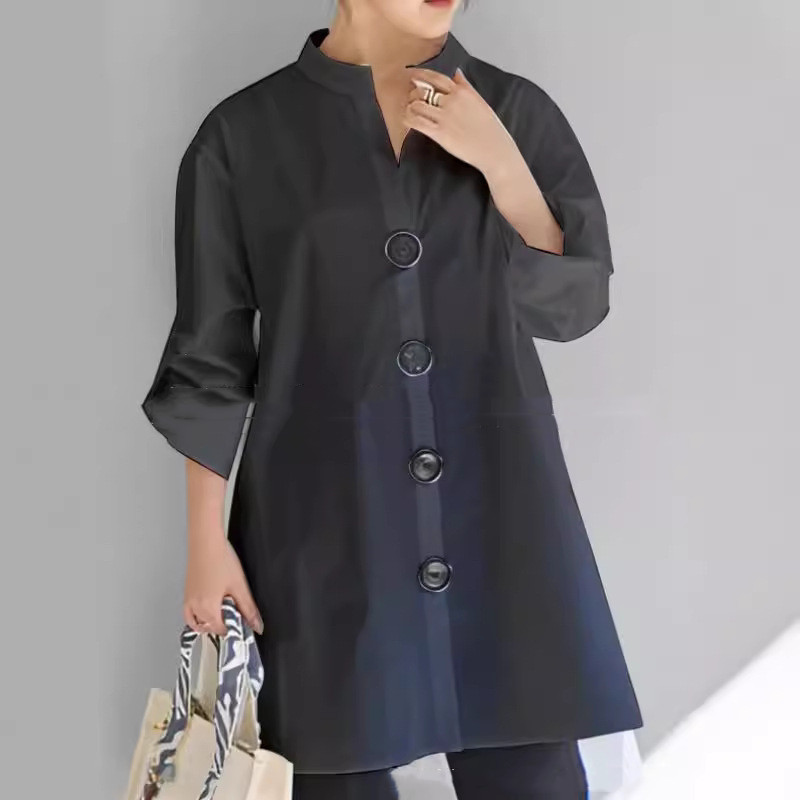 Women's Fashion Loose Cool Solid Color Shirt