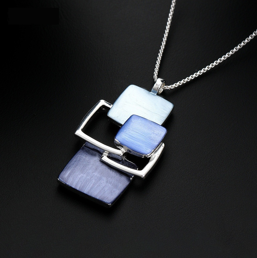 Blue Geometrical Necklace