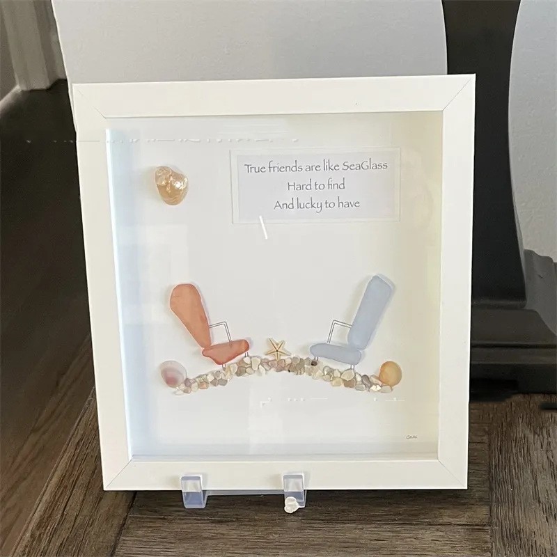 Title 2, Sea Glass Beach Chair Friendship Photo Frame