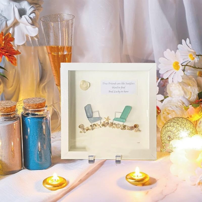 Title 1, Sea Glass Beach Chair Friendship Photo Frame