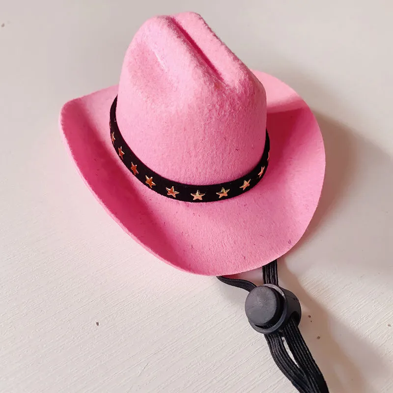 British Cat Hat XINGX Cowboy Hat - Pink Xingx Velvet Band