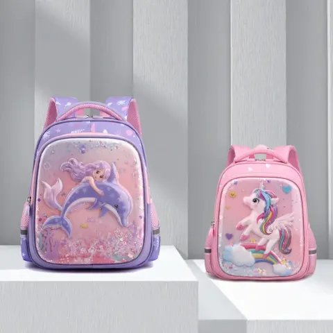 Decompression Waterproof Good-looking Mermaid Children Backpack