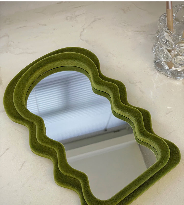 Title 10, Velvet Dressing Table Mirror Desktop Cosmetic M...