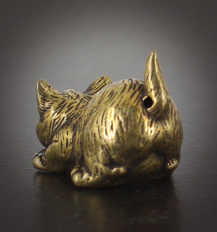 Title 9, Brass Fortune Kitty Home Office Desktop Small O...