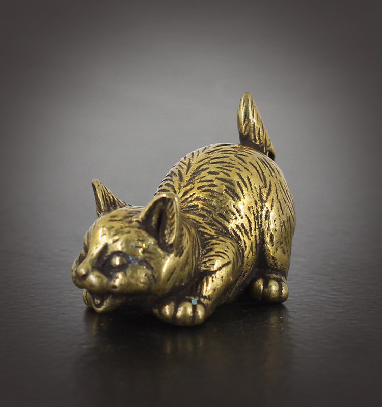 Title 8, Brass Fortune Kitty Home Office Desktop Small O...