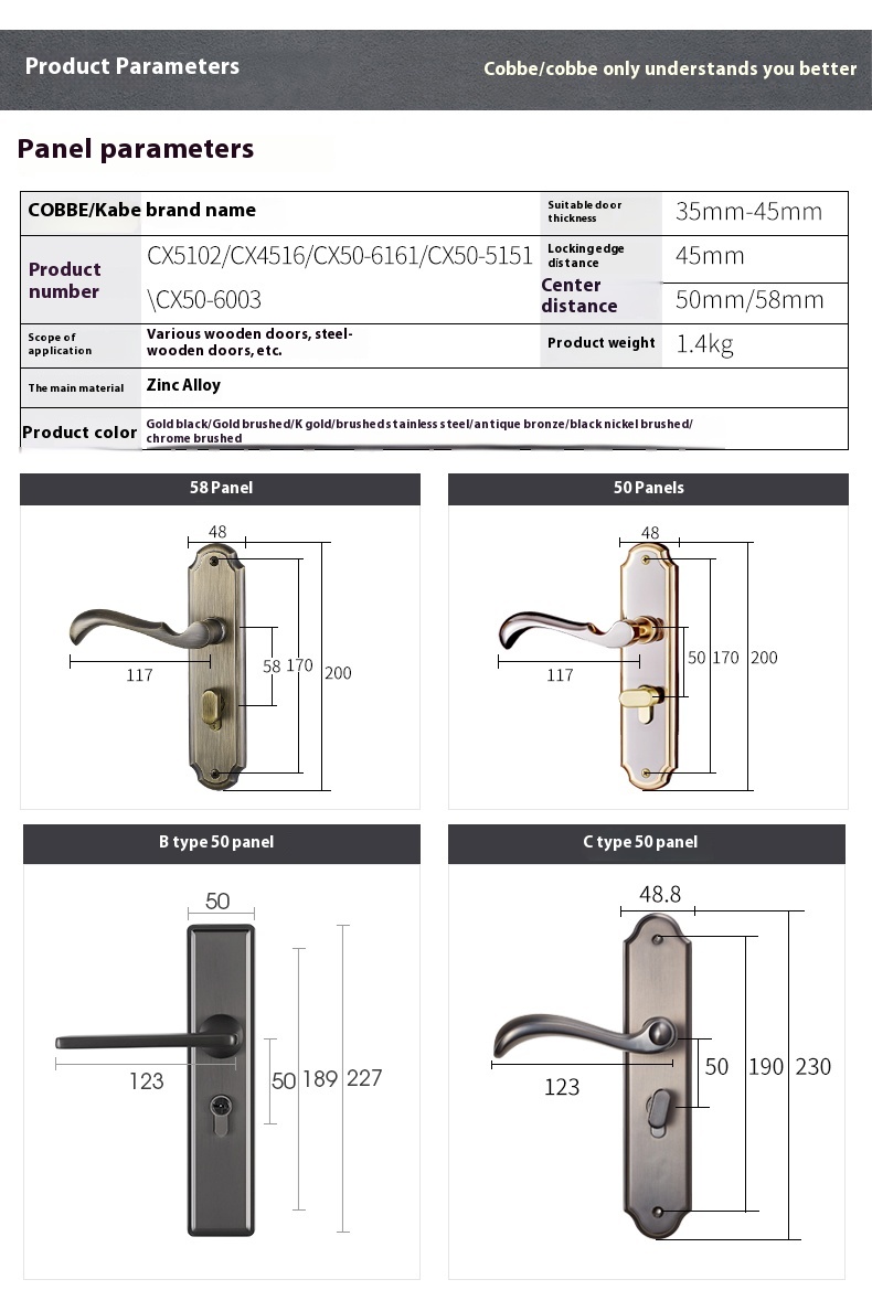 Title 1, Indoor Door Lock Bedroom Universal Type