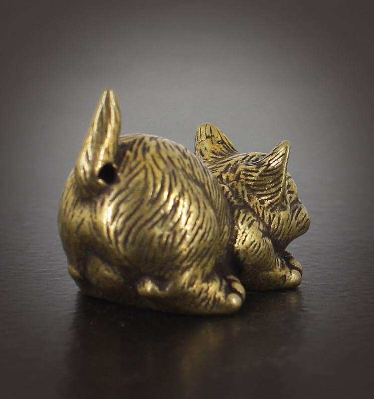 Title 4, Brass Fortune Kitty Home Office Desktop Small O...