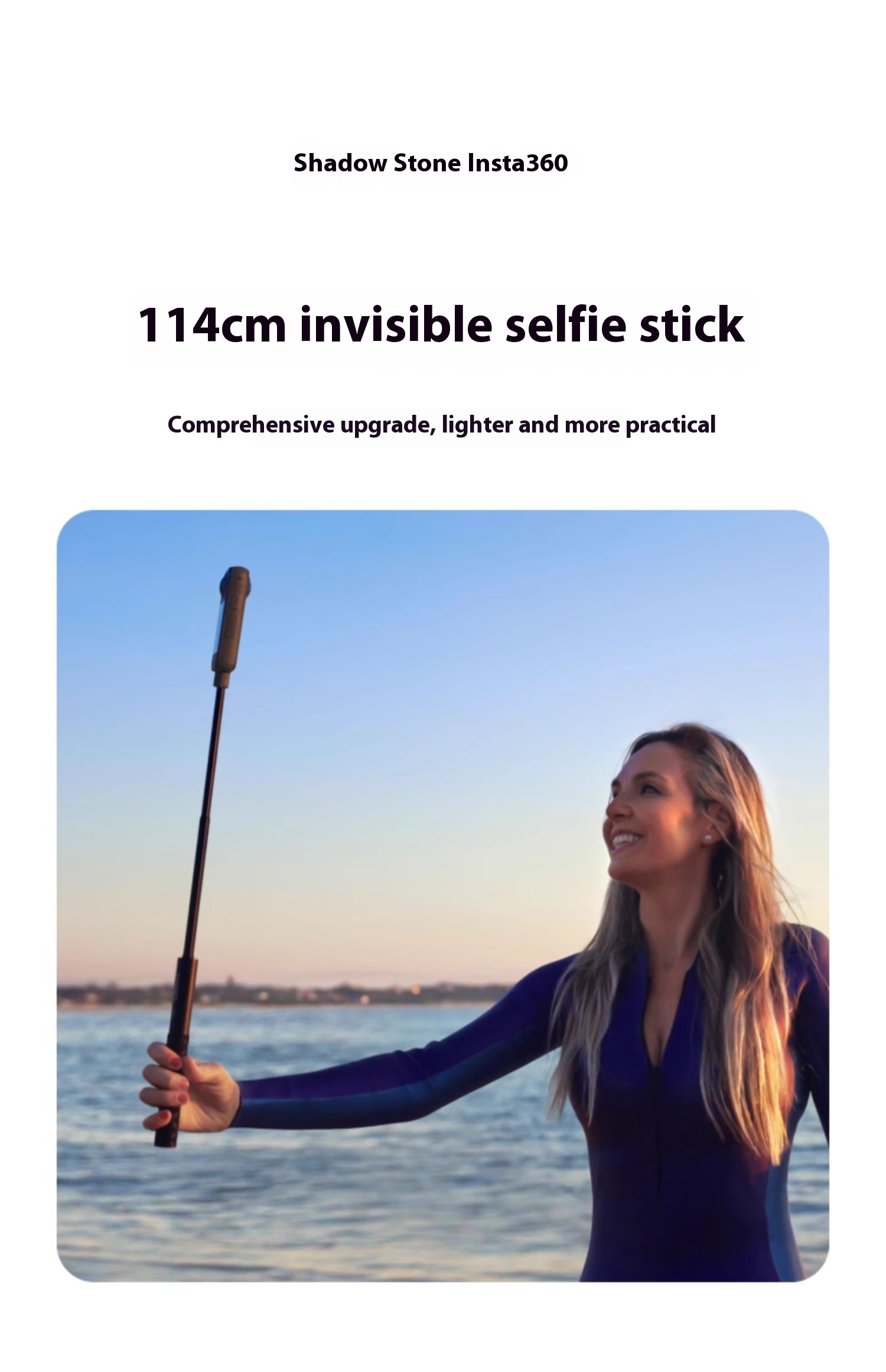 Title 1, 114CM Selfie Stick Sports Camera Universal Acce...