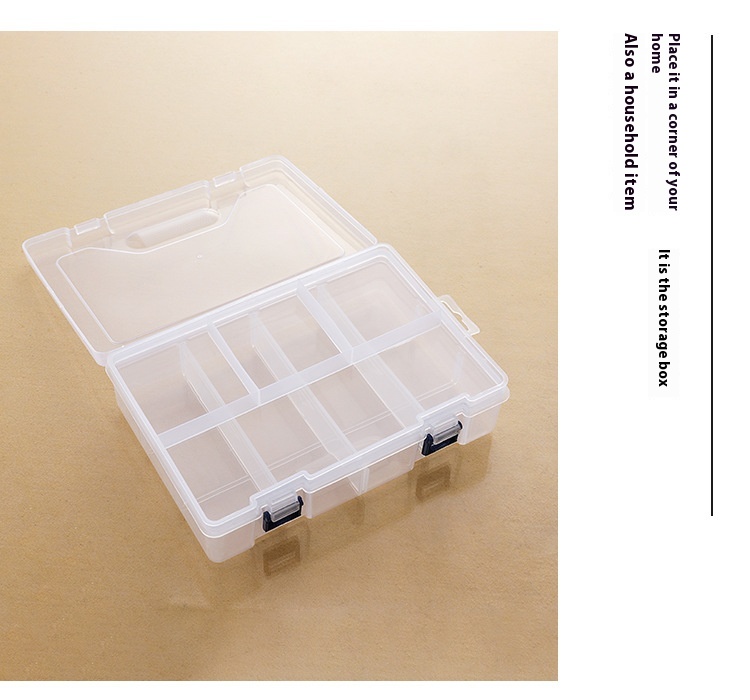 Title 7, Double-Layer 8-grid Detachable Transparent Hard...