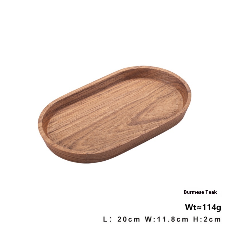 Teak Small Size Oval Disk