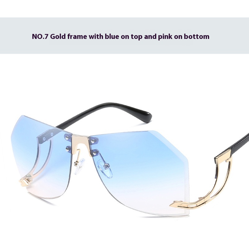 Matte Gold Frame Gradient Blue